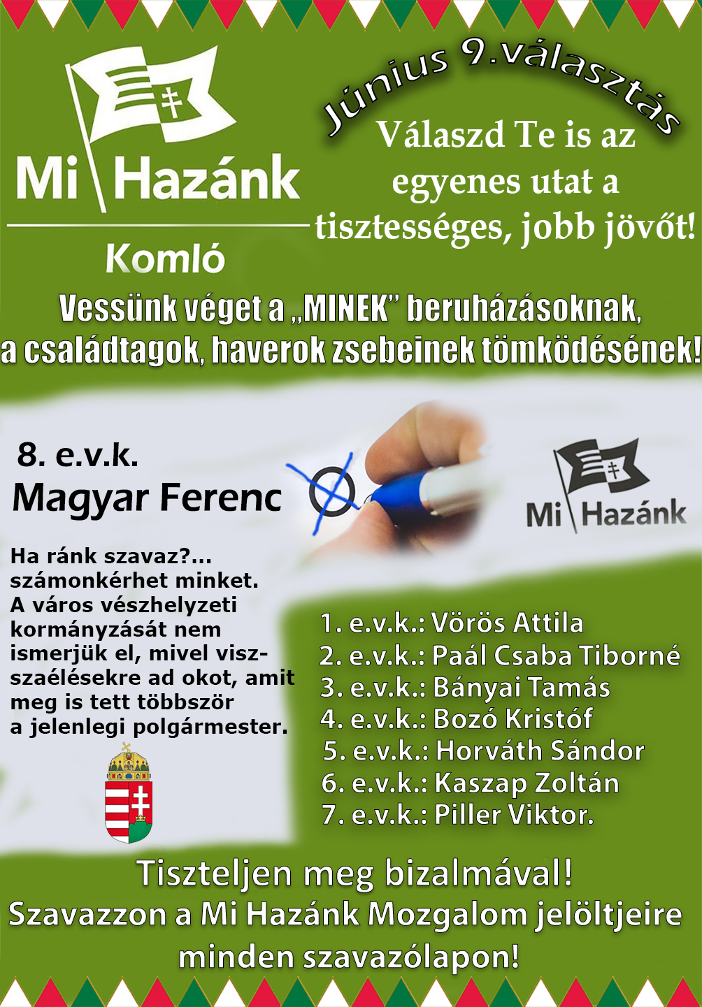 Mi Hazánk Mozgalom Komló Magyar Ferenc